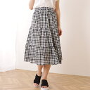 【5%OFFクーポン 9/11 1:59まで】レースレディース ギンガムチェック柄 ティアード ギャザー ロング スカート 女性 レディース ボトム 春 秋 冬 ロング丈 フレア Aライン 可愛い キュート ガーリー 韓国コーデ カジュアル キッチュ 大