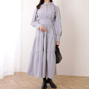 【5%OFFクーポン 9/11 1:59まで】レースレディース Vネック ティアード ギャザー マキシ丈 ワンピース 女性 レディース 春 夏 秋 ロング丈 マキシ Vネック フリル スカーフ デザイン衿 バックル ベルト Aライン フレアスカート 上品