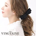 【5/16 1:59まで 5%OFFクーポン】VINGTAINE バナナクリップ ブラック リボン ヘアクリップ デイリー シンプル ヘアアクセサリー ギフト ...