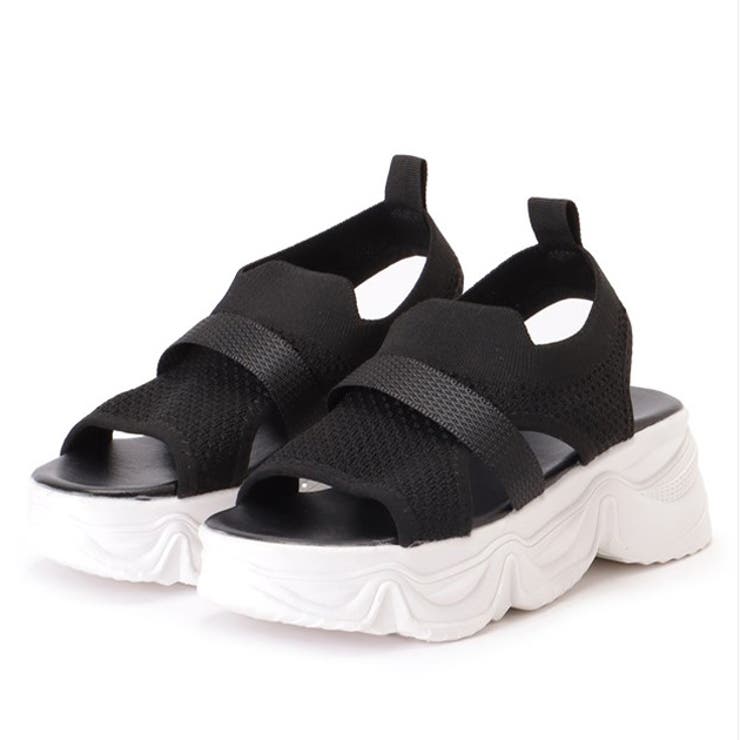 レースレディース オープントゥ メッシュ ストラップ 厚底 スポーツサンダル 女性 レディース 靴 シューズ スポサン コンフォート 夏 レジャー 涼しげ 通気性 アクティブ ボリューム 存在感 カジュアル スポーティ フラット デイリー フィット 安