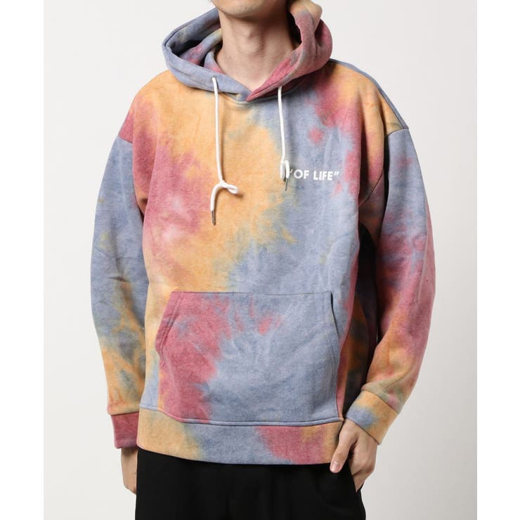 【10％OFFクーポン！5/27(水)1:59まで】HOOK タイダイ柄パーカー カップル ペアルック お揃い 服 冬 秋 ビッグシルエット メンズ レディース オーバーサイズ ユニセックス 韓国ライク おそろ オルチャン ファッション ストリート 個性 3