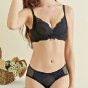 レースレディース フラワー レース 脇高 3/4 カップ ブラジャー 女性 レディース 下着 肌着 バストアップ プチバスト 小胸 フェミニン 可愛い キュート 透け感 サイドすっきり サイドボーン 通気性 ロマンチック リボン 谷間メイク インナー・