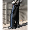 【10%OFFクーポン!11/27(木)1:59まで】HOOK 【HOOK -original-】配色ワンポイント刺繍飾りステッチサイドラインスウェットパンツ ...