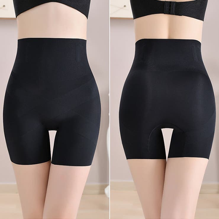 【10%OFFクーポン!11/27(木)1:59まで】レースレディース ベーシック クロス ストレッチ ハイウエスト ガードル ショーツ 女性 レディース 下着...