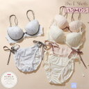 palissee 3wayストラップフラワーレース3/4カップブラ&ショーツ インナー・下着