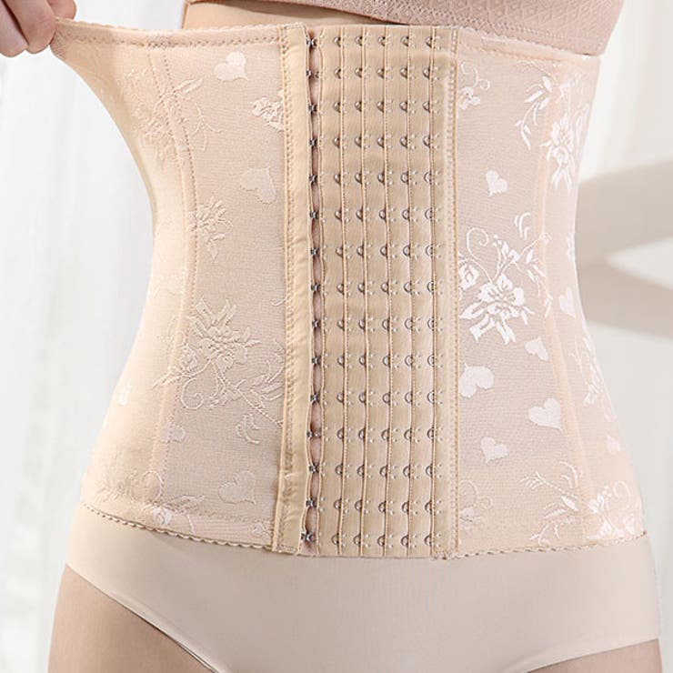 【10%OFFクーポン!11/27(木)1:59まで】レースレディース ハート×フラワー 6段ホック ウエスト シェイプ ニッパー 女性 レディース 肌着 補正...