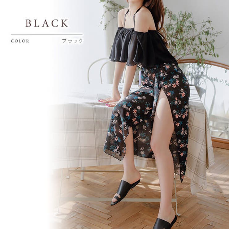 【10％OFFクーポン！2/10(火)1:59まで】レースレディース カバーアップ スカート付きビキニ水着4点セット レディース水着 セパレート 花柄 ロングスカート 新作 タンキニ 可愛い ビーチ レディース セット水着 水着