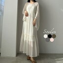 Louere louere 【ペチコートset】シアーティアードワンピース ワンピース・ドレス