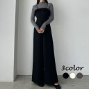 Louere Louere バックレースアップフリルオールインワン パンツ・ズボン