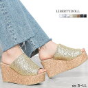 【7/11 1:59まで 5%OFFクーポン】LibertyDoll 9cmウェッジソール 歩きやすい 履きやすい ワンピース 美脚 韓国 春 夏 厚底 サボサンダル ☆5526 シューズ・靴
