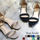 LibertyDoll 1cmヒール ワンピース パーティー 韓国ファッション レディース スクエアトゥ サンダル ☆4031 シューズ・靴