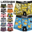 【8/11まで5%OFFクーポン】99HeadwearShop LATESHOW レイトショー ボクサーパンツ メンズ アンダーウェア 下着 ブランド ロゴ ボクサーブリーフ 総柄 柄物 男性 紳士 プレゼント ギフト パック おしゃれ インナー・下着
