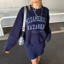 non-hedge カレッジロゴニットプルオーバー・スカートセットアップ スーツ