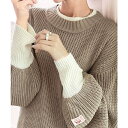 Classical Elf 《JaVaジャバ コラボ》ゆるニットであざと感。重ね着風ローゲージビッグシルエットニット トップス