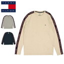 99HeadwearShop トミーヒルフィガー トレーナー ライトウェイト 薄手 メンズ TOMMY HILFIGER ブランド ロゴ ロンT ルームウェア トップス 裏パイル クルーネック スウェット トップス