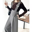 【5/15限定 15%OFFクーポン】Classical Elf 大人のワイドストレート。アシメバックルベルトサロペット ワンピース・ドレス