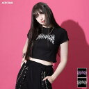 【マラソン期間中 5%OFFクーポン】ACDCRAG PUNKYバニー チビT Tシャツ 半袖 原宿 原宿系 ファッション うさぎ 病み 病みかわ 地雷 地雷系 ダーク パンク ロック 派手 かわいい 派手かわ 個性的 ダンス 衣装 ダンス衣装 レディー