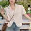 short sleeve jacket womenの画像