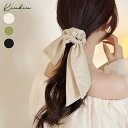 kirakiraShop 【SHOPLIST限定】サテンビッグリボンシュシュ 小物 ヘアアクセサリー ヘアゴム シュシュ サテン 大人可愛い フェミニン ヘアア...