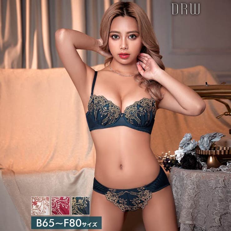 【10％OFFクーポン！11/27(木)1:59まで】Dazzy ブラジャー ショーツ セット モダン アート エンブロイ..