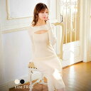 Dazzy ワンピース レディース ワンカラーオフショルホール長袖ニット膝丈ワンピース| ワンピース 秋 きれいめ 秋冬 スカート ドレス ワンピース 膝丈 ワンピース カジュアル 同伴 パーティー 女子会 デート おしゃれ 女性 大人 ラウンジ ワンピ