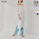 【5%OFFクーポン 9/11 1:59まで】titivate マルチwayチュニックブラウス トップス