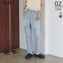 【8/11まで5%OFFクーポン】titivate 裾段差テーパードデニムパンツ パンツ・ズボン