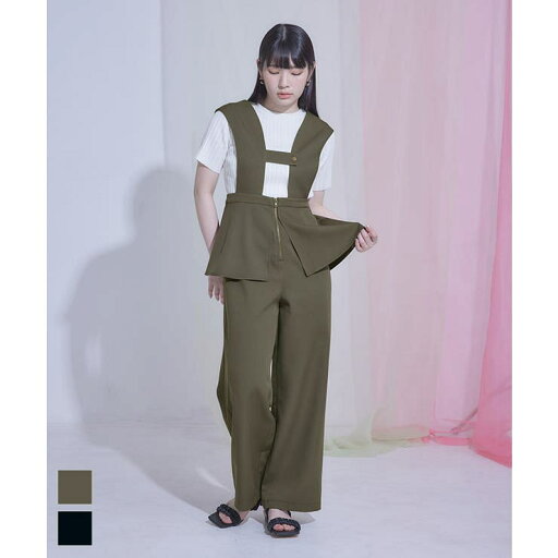 titivate ペプラムオールインワン【miette ミエット】 パンツ・ズボン titivate ペプラムオールインワン【miette ミエット】 パンツ・ズボン
