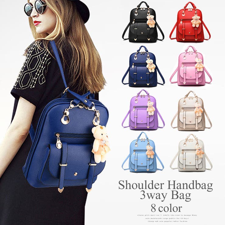 Amulet ハンド・ショルダー・リュックの3WAYバッグ レディース 春 アクセサリー 韓国 鞄 かばん バック..