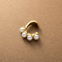 【5/10限定 15%OFFクーポン】CREAM-DOT ステンレス製 イヤーカフ 金属アレルギー つけっぱなし サージカルステンレス レディース パール ぷっ...