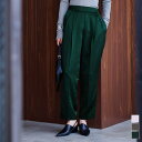【8/11まで5%OFFクーポン】titivate センタープレスサテンテーパードパンツ ボトムス レディース パンツ センタープレス サテン 光沢感 テーパード クロップド丈 シンプル【UR’S ユアーズ】 パンツ・ズボン