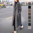 【8/11まで5%OFFクーポン】Amulet ロングチェスターコート レディース アウター 長袖 無地 秋服 冬服 10代 20代 30代 韓国ファッション 韓国 大きいサイズ オフィスカジュアル 大人 アウター(コート・ジャケットなど)
