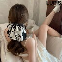 LUPIS レトロフラワーリボンシュシュ ヘアアクセサリー