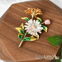 lunolumo ブローチ レディース 花 フラワー 自然 緑 春 カラフル パステルカラー 可愛い プレゼント B アクセサリー