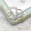 lunolumo ブローチ レディース ハート 花 フラワー パール ラインストーン キラキラ バレンタインデー B アクセサリー