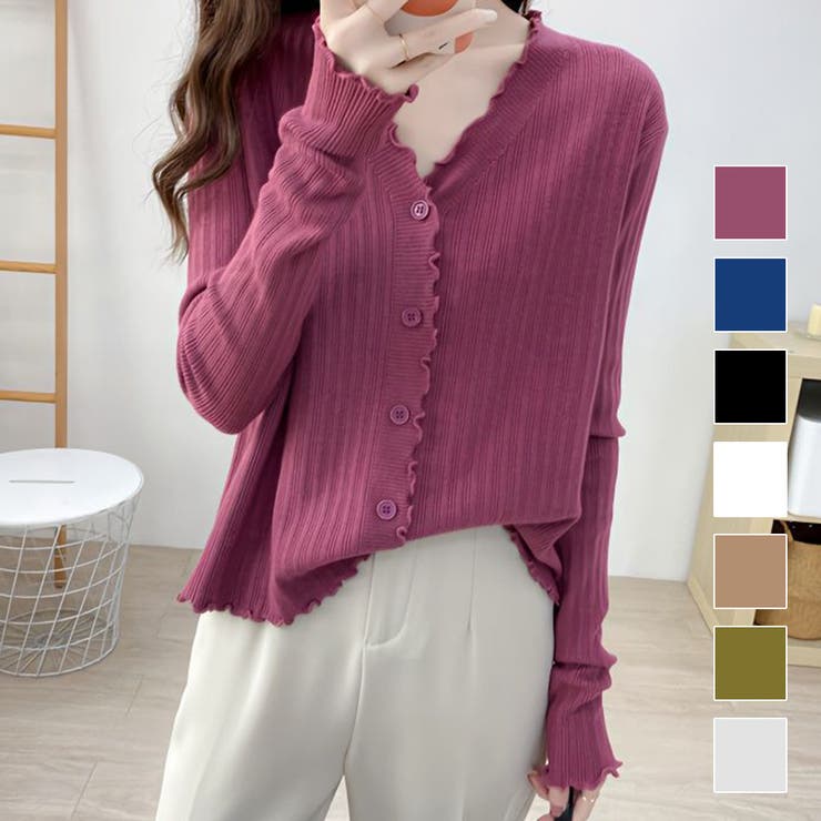 【10％OFFクーポン！2/10(火)1:59まで】Amulet メロウニットカーディガン レディース 10代 20代 30代 韓国ファッション カジュアル 春 秋 シンプル 可愛い トップス 長袖 羽織り トップス