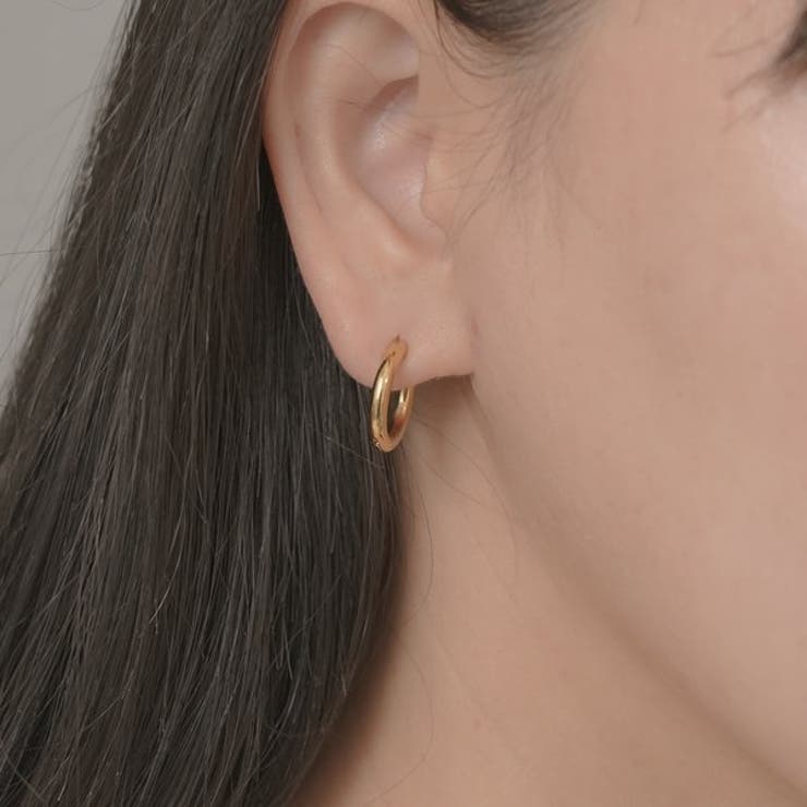 【10%OFFクーポン!11/27(木)1:59まで】LUPIS 【金属アレルギー対応 316L】シンプルステンレスフープイヤリング アクセサリー