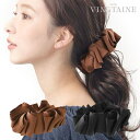 【5/16 1:59まで 5%OFFクーポン】VINGTAINE バナナクリップ リボン フリル ボリューム 大人 シンプル ヘアアクセサリー 可愛い ギフト ...