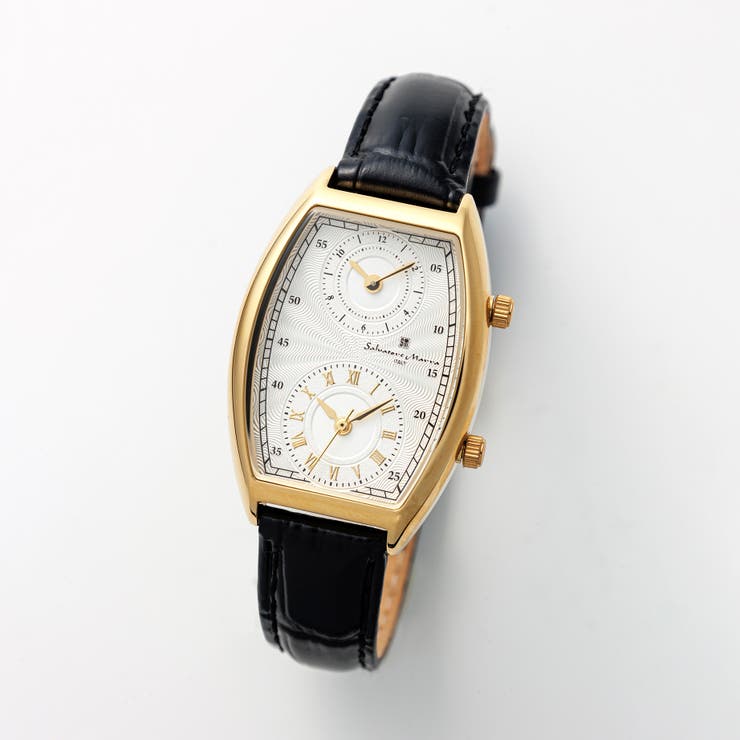 【10％OFFクーポン！11/27(木)1:59まで】bright wrist サルバトーレマーラ ボーイズサイズデュアルタイム腕時計 アクセサリー