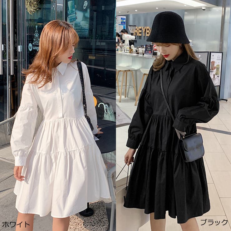 Miniministore シャツワンピース レディース ワイドフリル ワンピース・ドレス