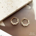 【8/11まで5%OFFクーポン】Noelmarket ピアス 金属アレルギー対応 つけっぱなし パール フープ 18k 小さめ アクセサリー