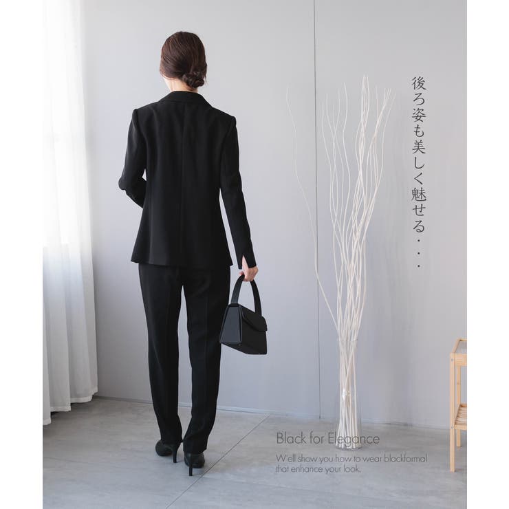 Festinalente 喪服 レディース パンツ ブラックフォーマル パンツスーツ 夏 春 秋 冬 オールシーズン 卒業式 母 服装 礼服 冠婚葬祭 葬儀 卒園式 洗える ウォッシャブル 2点セット テーラードーカラー ジャケット 2Way 春 夏 秋