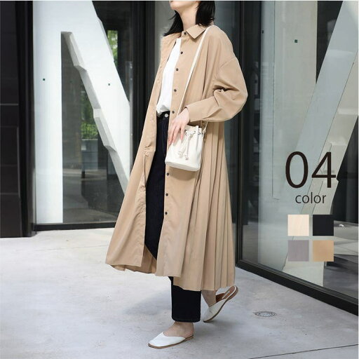 SETUP7【WOMEN】 【MAISON BREEZE】バックプリーツロングシャツワンピース SCCH329 ワンピース・ドレス SETUP7【WOMEN】 【MAISON BREEZE】バックプリーツロングシャツワンピース SCCH329 ワンピース・ドレス