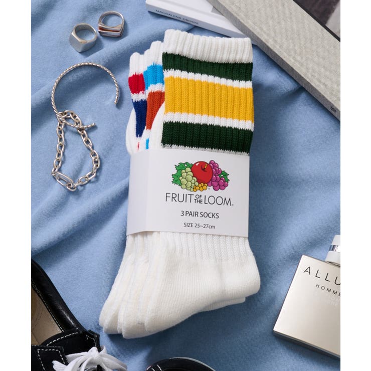【10%OFFクーポン!11/27(木)1:59まで】SETUP7【MEN】 【FRUIT OF THE LOOM】クルーソックス ロングソックス 161568...