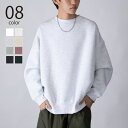 SETUP7【MEN】 【UNITED ATHLE】ドロップショルダー ニュアンスカラー クルーネックスウェット 長袖トレーナー 裏起毛 5627 トップス