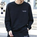 SETUP7【MEN】 【MAISON CLUB】ワンポイント刺繍スウェット LESS IS MORE トップス