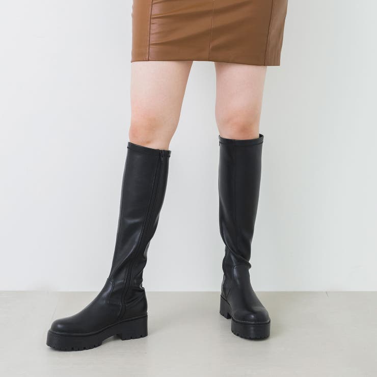 EVOL ソフトストレッチロングブーツ シューズ・靴