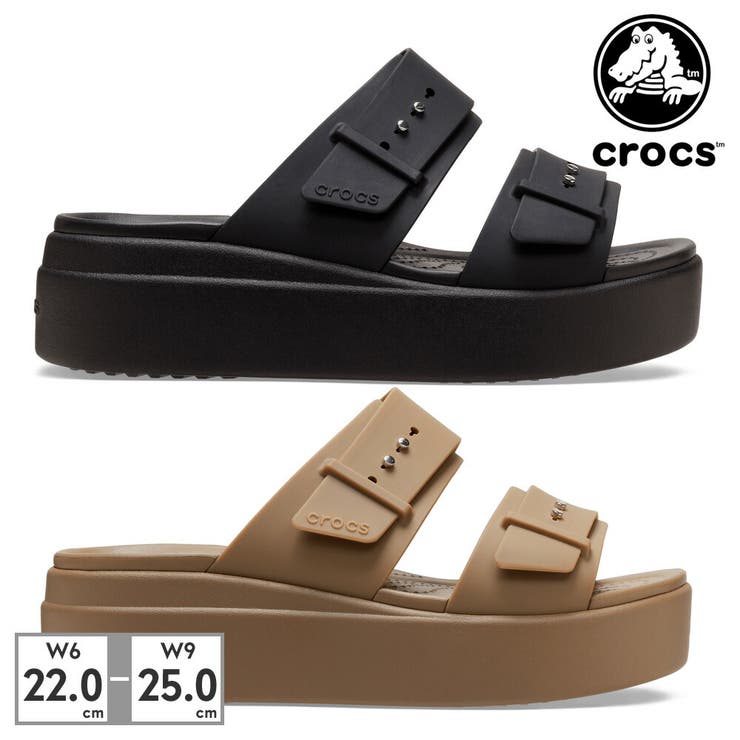 ��10��OFF�����ݥ�1/16(��)1:59�ޤǡۤĤ�� crocs BROOKLYN SANDAL LOW WEDGE ���塼������