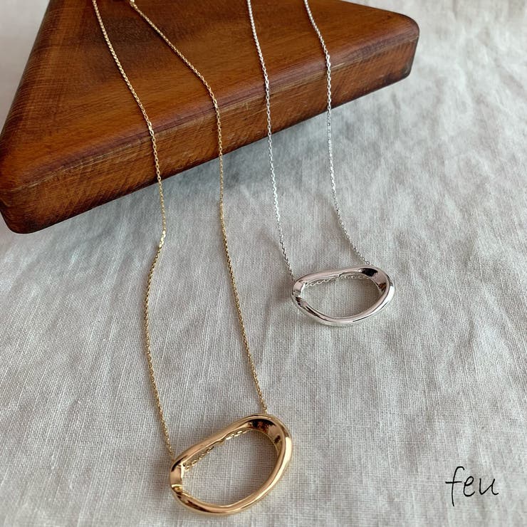 feu TOP NUANCE RING NECKLACE 　ネックレストップ　シングルチェーン　華奢