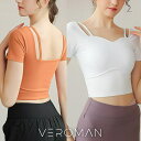 VEROMAN FIT ヨガウェア トップス カップ付き 半袖 トップス エレガント ウェア ショート丈 バレエ ダンス ppi-ssd15 VeroMan ス...